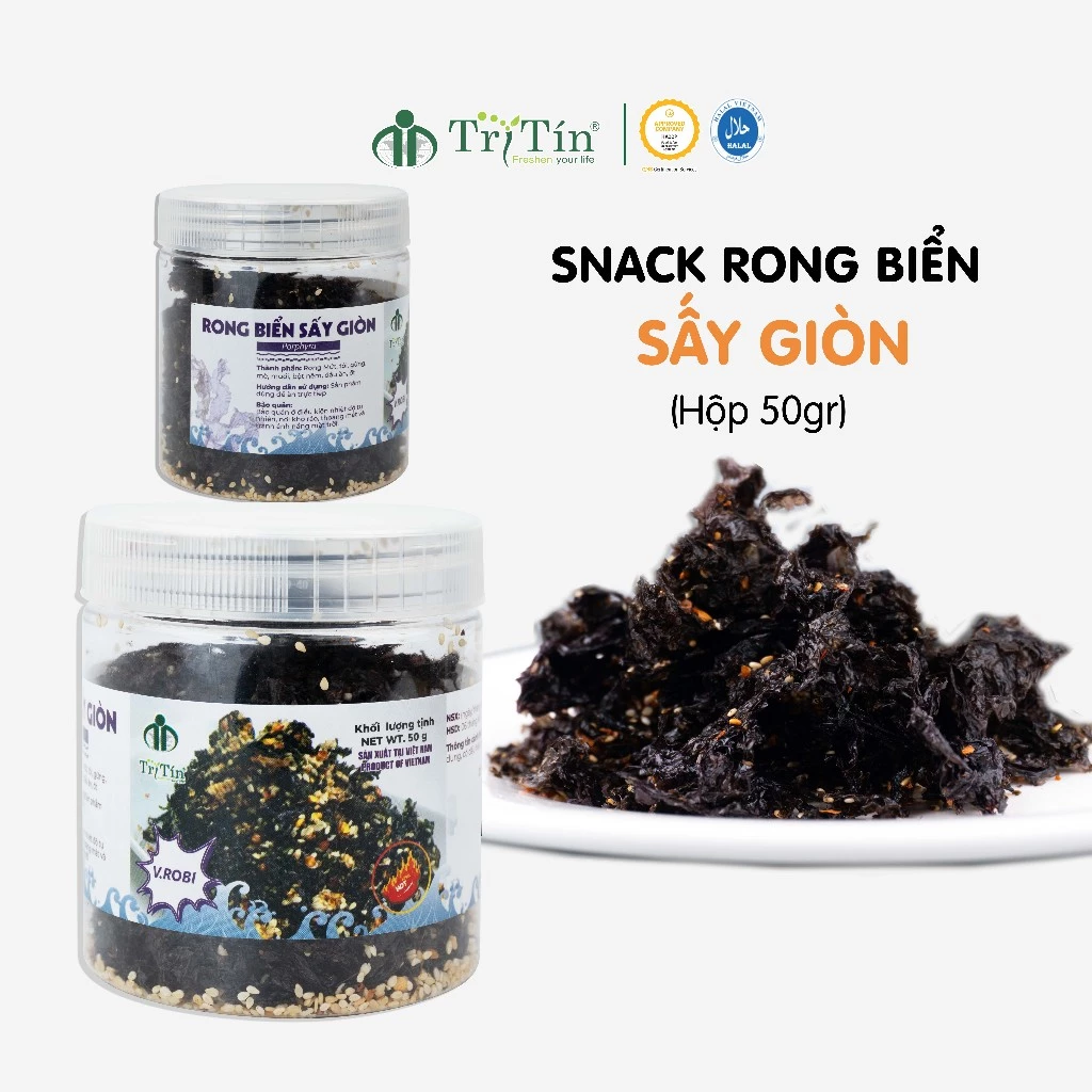 CRISPY DRIED SEAWEED - BOX OF 50g